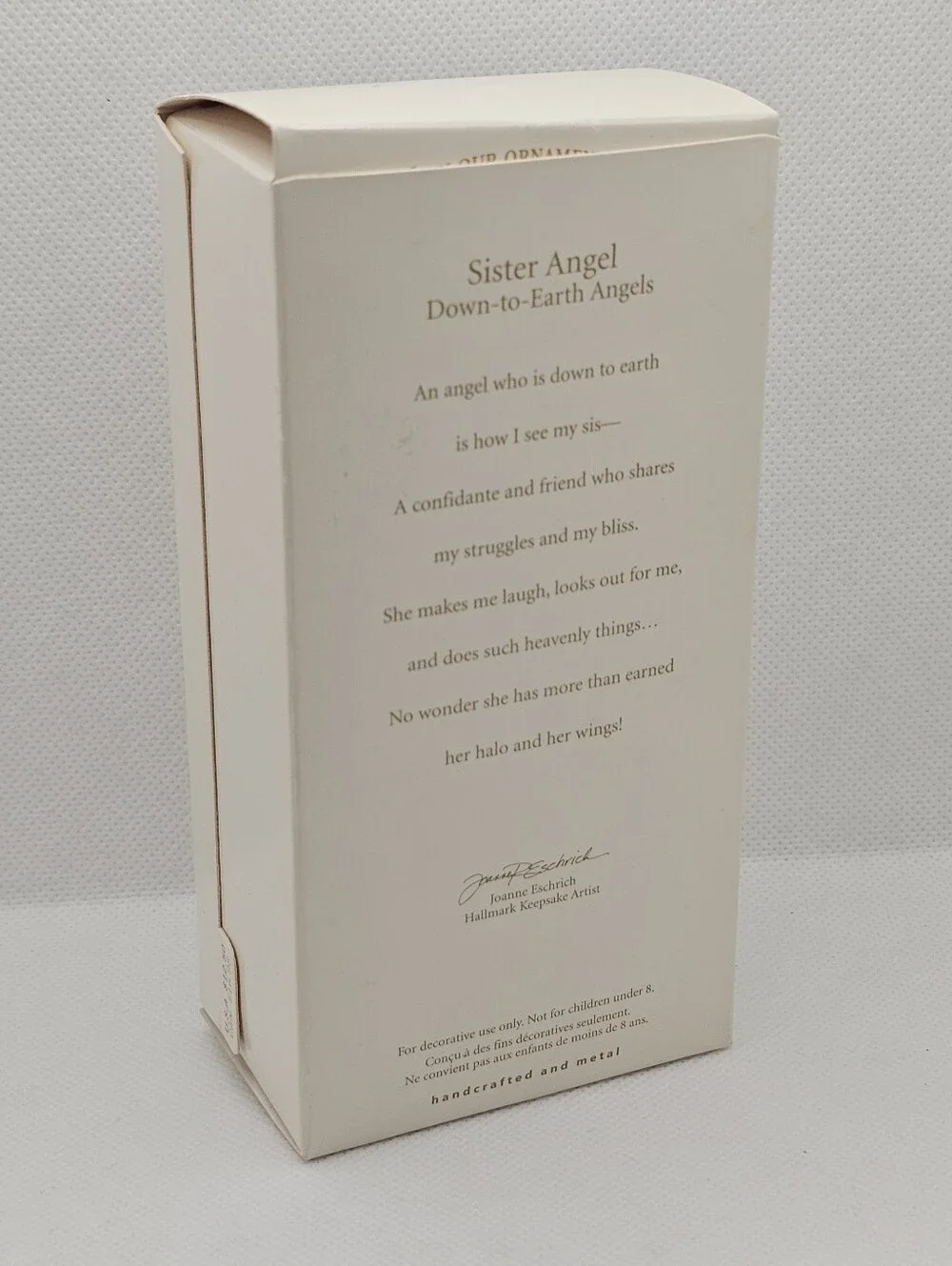 Hallmark Ornament Down to Earth Angels Sister Angel 2008 Heart family girl dress